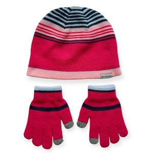 Columbia Youth Girl Hat & Glove Set Kid, Size Small S, Compatible Touch Screen
